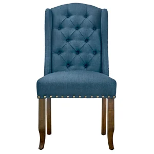 * Aahmad Iii Azure Wingback Dining Chair Discount Discount