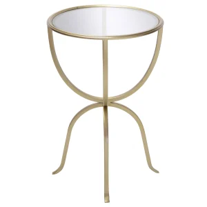 * Astoria Round Accent Table, Gold Promotion Store