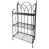 * Black 3 Tier Gothic Baker Rack With Metal Wire Shelves Clearance Flash Sale
