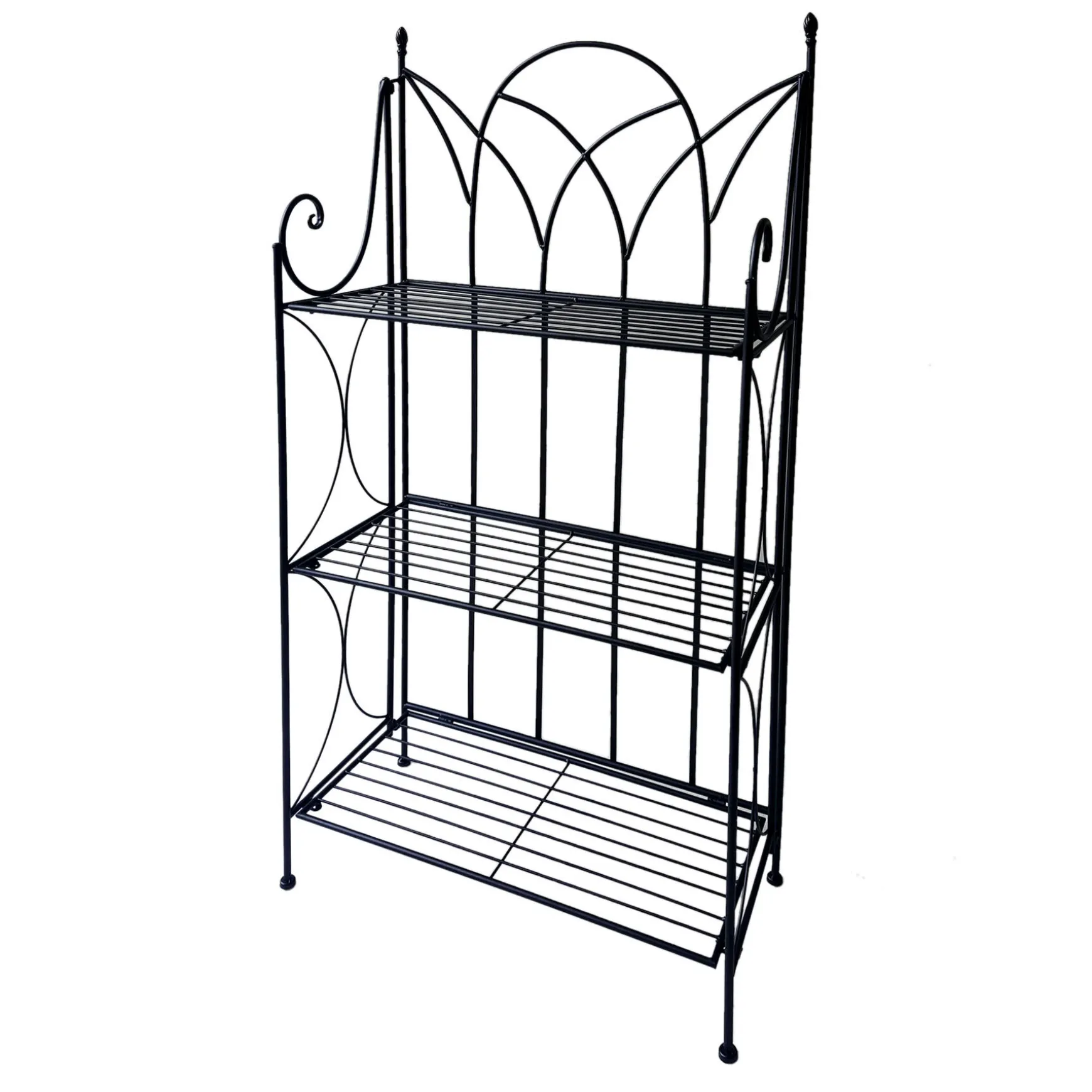black__tier_gothic_baker_rack_with_metal_wire_shelves_clearance_0.webp * Black 3 Tier Gothic Baker Rack With Metal Wire Shelves Clearance Flash Sale