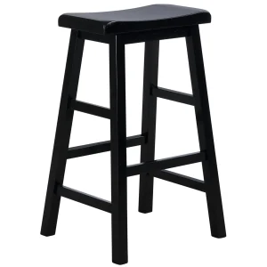 * Black Saddle Backless Barstool, 29 Promotion Sale