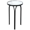 * Colton Mirrored-Top Accent Table, Black Promotion Sale