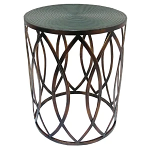 * Copper Round Metal Side Table, Large Promotion Flash Sale