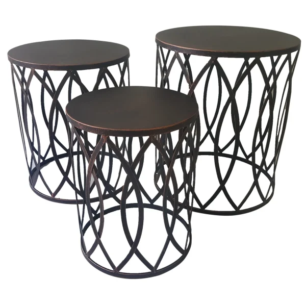 * Copper Round Metal Side Table, Small Bargain Sale Fashion