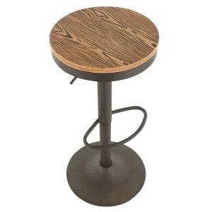 * Dakota Adjustable Modern Industrial Antique Brown Barstool, 29 Fashion Hot