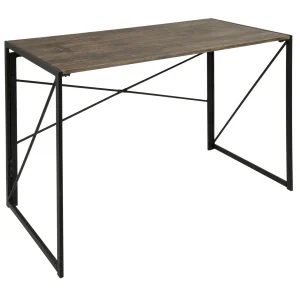 * Dakota Black & Brown Industrial Modern Office Desk Bargain Sale Discount