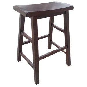 * Dark Walnut Saddle Barstool 29 Kd Cheaper Best Sale