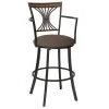 * Devon Oversized Brown Barstool With Arms, 30 Discount Online Hot