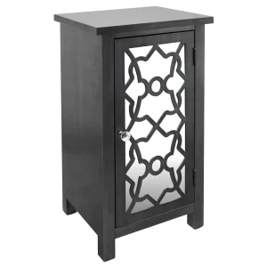 * 1-Door Mirrored Silver Cabinet Exquisite Gifts Sale