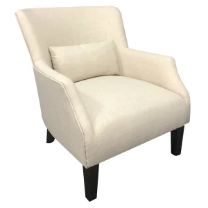 * Emilee Cream Upholstered Accent Chair Premium Cheap