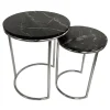 * Essex Black Marble Nesting Tables Online Discount Sale