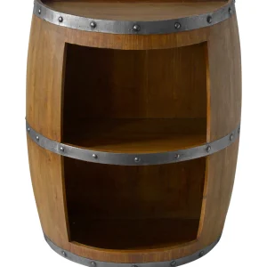 * Faux Wine Barrel 2 Tier Display Shelf Less Expensive Outlet