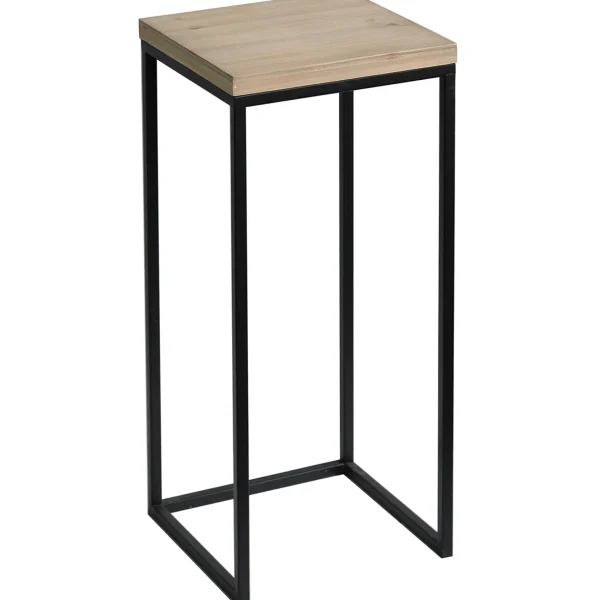* Fiona Wood Top Plant Stand With Metal Base, Large Discount Online Outlet