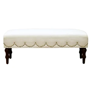 * Grace Mitchell Ellery Bench With Scalloped Nailheads Promotion Outlet