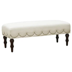 * Grace Mitchell Ellery Bench With Scalloped Nailheads Promotion Outlet