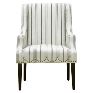 * Grace Mitchell Olivia Striped Scalloped Arm Chair Discount Store