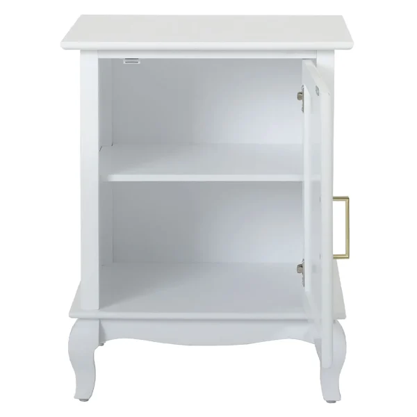 * Grace Mitchell Scarlett White 1-Door Cabinet Promotion Outlet