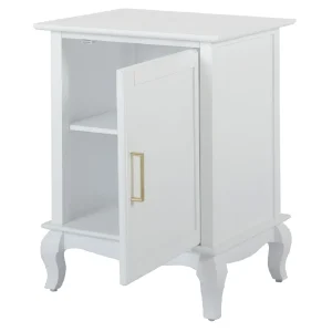 * Grace Mitchell Scarlett White 1-Door Cabinet Promotion Outlet