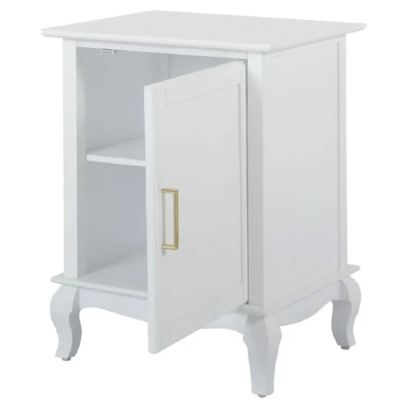 * Grace Mitchell Scarlett White 1-Door Cabinet Promotion Outlet