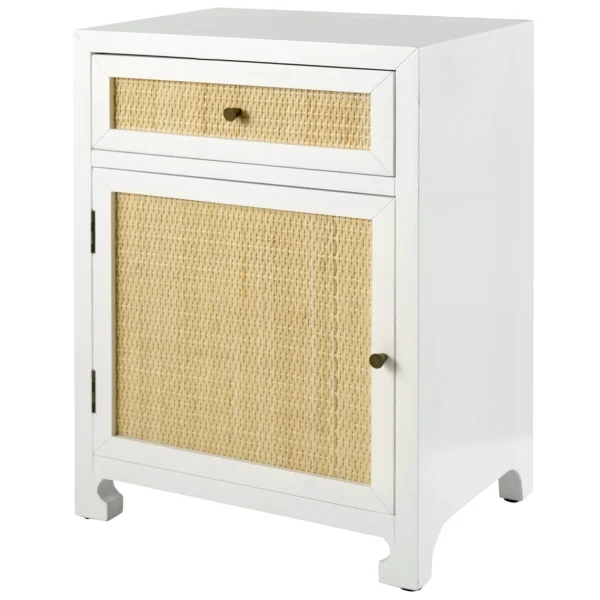 * Grace Mitchell Wood & Rattan Cabinet With Drawer Gift Selection Flash Sale