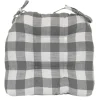 * Grey Cotton Buffalo Check Chair Pad Cheaper Cheap