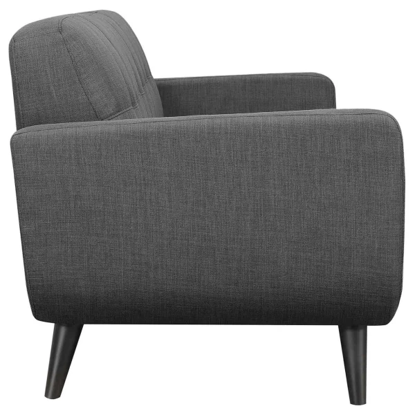 * Hadley Tufted Back Accent Chair, Charcoal Grey Flash Sale Cheap