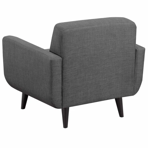 * Hadley Tufted Back Accent Chair, Charcoal Grey Flash Sale Cheap