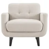 * Hadley Tufted Back Accent Chair, Taupe Opening Sales Store