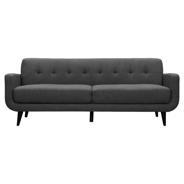 * Hadley Tufted Back Sofa, Charcoal Grey Opening Sales Cheap