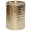 * Hammered Gold Metal Drum Accent Table, Small Bargain Sale Best Sale