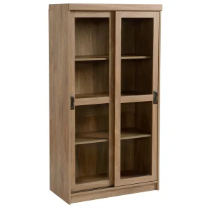 * Honeybloom Fullerton 4-Shelf Sliding Door Cabinet Gift Selection Flash Sale