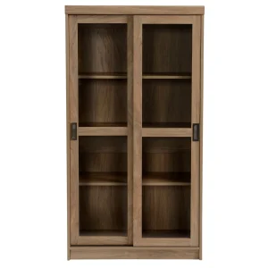 * Honeybloom Fullerton 4-Shelf Sliding Door Cabinet Gift Selection Flash Sale