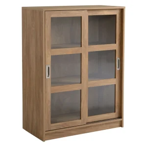 * Honeybloom Fullerton 3-Shelf Sliding Door Cabinet Outlet Store