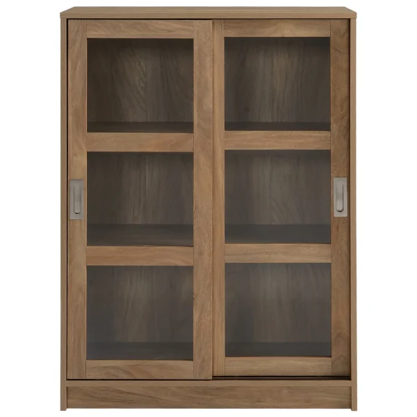 * Honeybloom Fullerton 3-Shelf Sliding Door Cabinet Outlet Store
