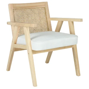 * Honeybloom Kanon White Oak Accent Chair Opening Sales Online