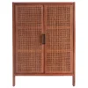 * Honeybloom Wood Rattan Door Cabinet Premium Shop