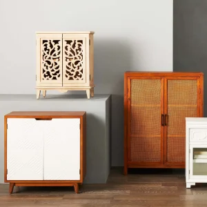 * 47In. Rattan 2 Door Wood Cabinet Promotion Store