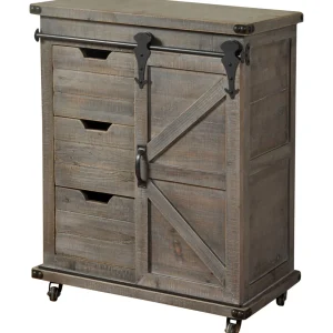 * Jacob 3-Drawer Sliding Barn Door Cabinet Flash Sale Clearance