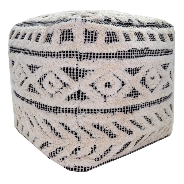 * Kai Diamond Tufted Pouf, 16 Outlet Discount