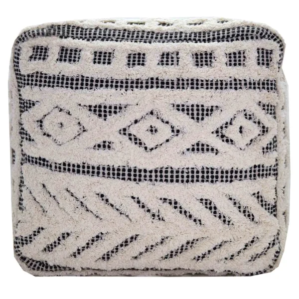 * Kai Diamond Tufted Pouf, 16 Outlet Discount