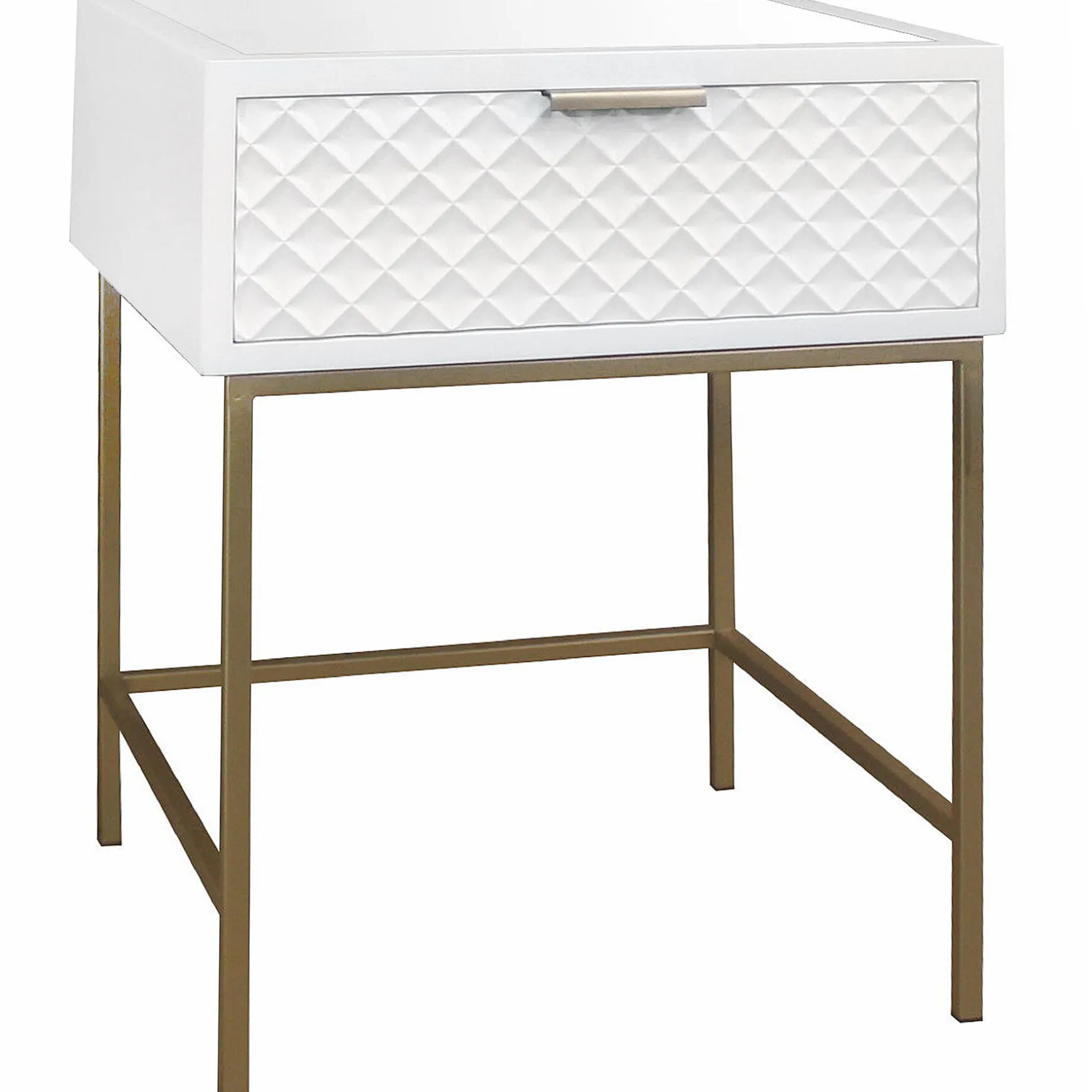 * Kelcie Textured Front 1 Drawer Cabinet With Mirror Top Opening Sales Fashion