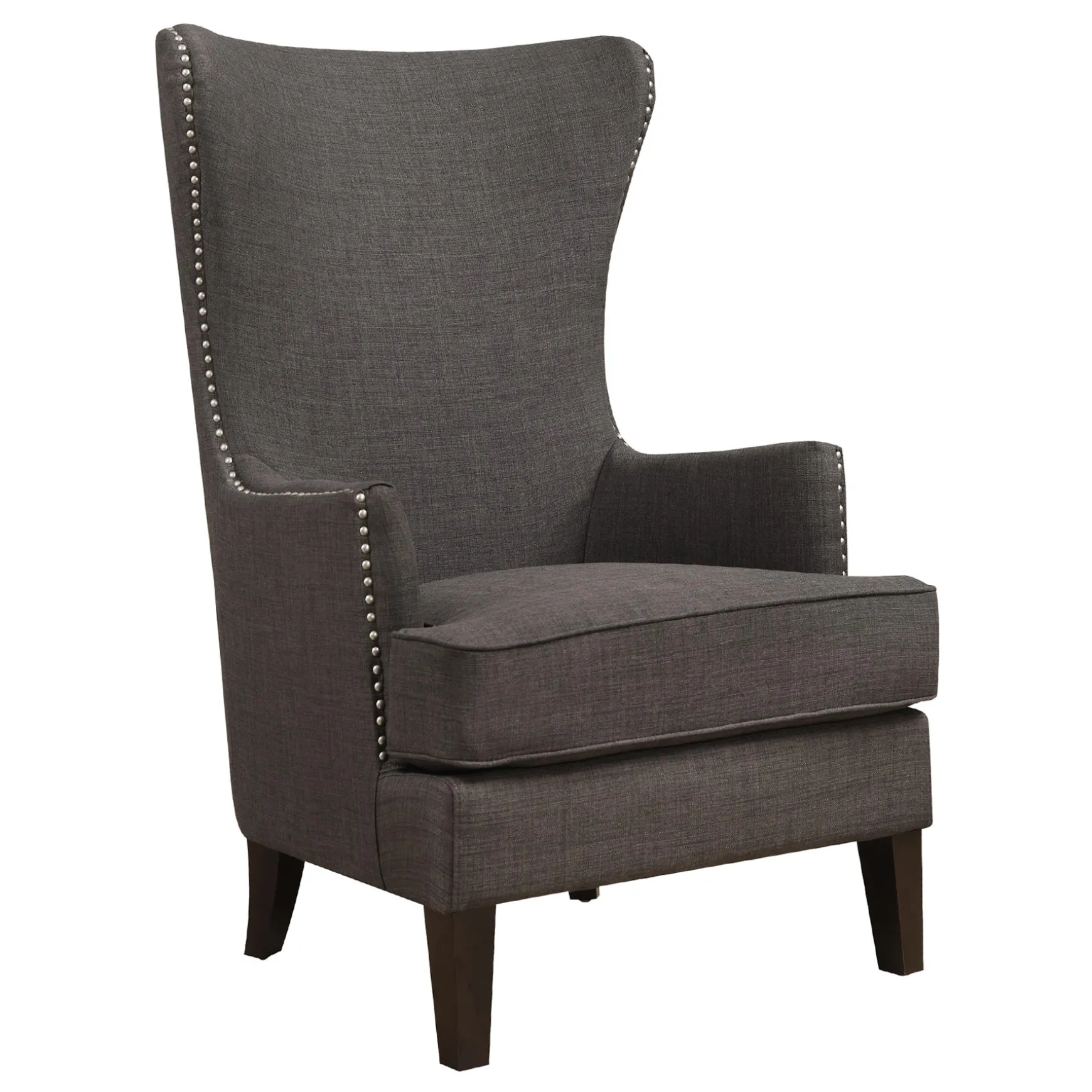 kori_charcoal_grey_high_back_accent_chair_with_nailhead_trim_good_quality_0.webp * Kori Charcoal Grey High Back Accent Chair With Nailhead Trim Good Quality Outlet
