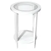 * Laila Ali White Wooden Nightstand, 24 Discount Outlet