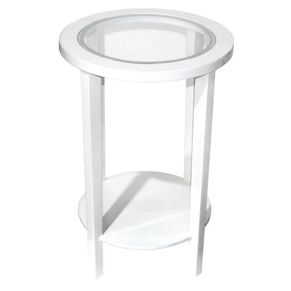 * Laila Ali White Wooden Nightstand, 24 Discount Outlet