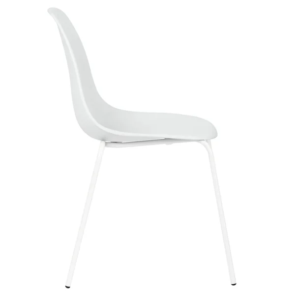 * Lily White Dining Chair With Metal Legs Exquisite Gifts Clearance