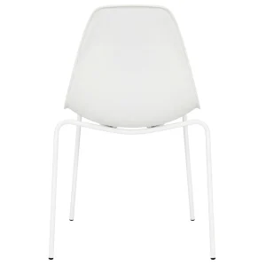 * Lily White Dining Chair With Metal Legs Exquisite Gifts Clearance