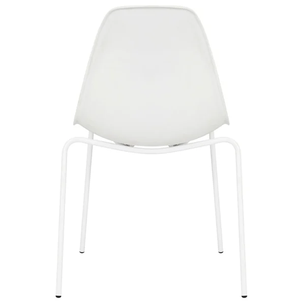 * Lily White Dining Chair With Metal Legs Exquisite Gifts Clearance
