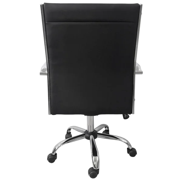 * Maxwell Adjustable Faux Leather Office Chair, Black Flash Sale Cheap