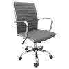 * Maxwell Adjustable Faux Leather Office Chair, Grey Bargain Sale Store