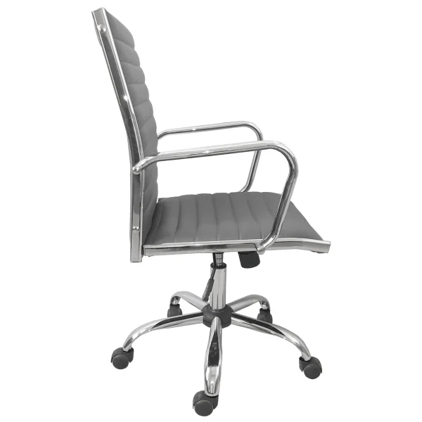 * Maxwell Adjustable Faux Leather Office Chair, Grey Bargain Sale Store